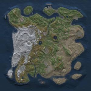 Thumbnail Rust Map: Procedural Map, Size: 3750, Seed: 957620160, 15 Monuments