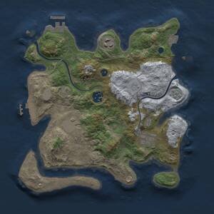 Thumbnail Rust Map: Procedural Map, Size: 2944, Seed: 13514452, 10 Monuments