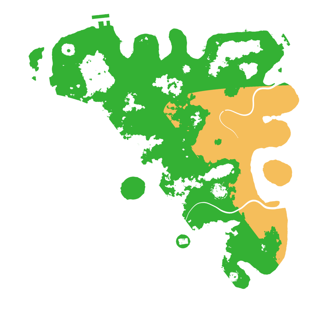 Biome Rust Map: Procedural Map, Size: 3700, Seed: 84848525