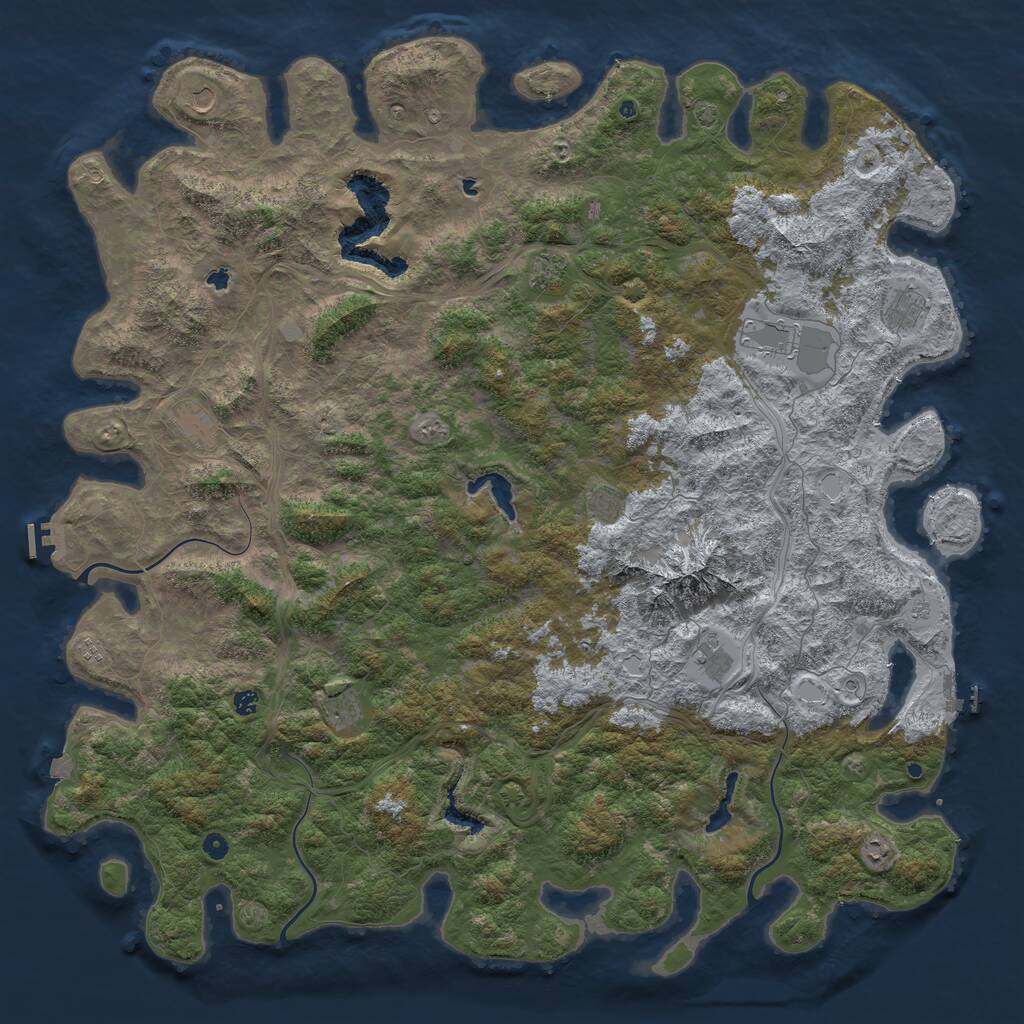 Rust Map: Procedural Map, Size: 6000, Seed: 1822872173, 17 Monuments