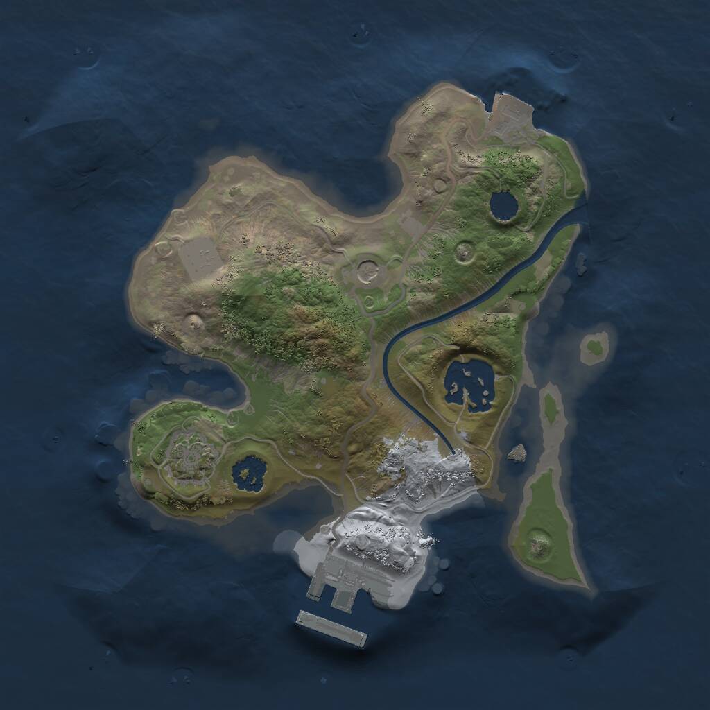 Rust Map: Procedural Map, Size: 2000, Seed: 958011897, 5 Monuments