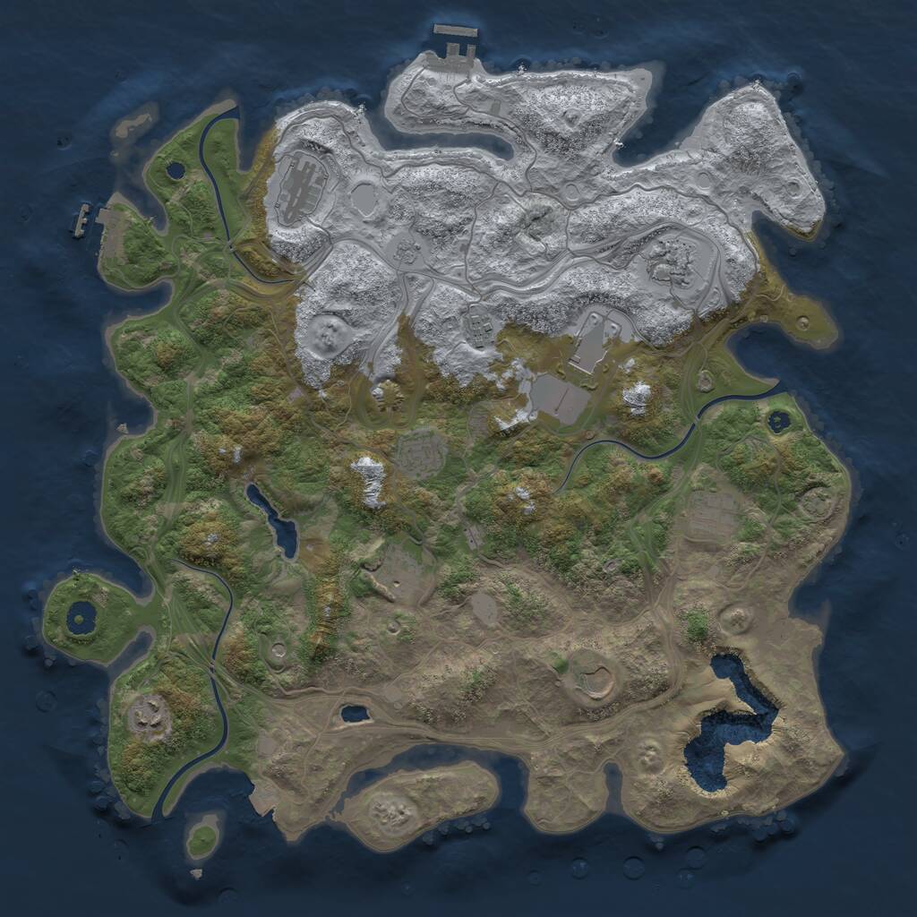 Rust Map: Procedural Map, Size: 4250, Seed: 1735181470, 15 Monuments