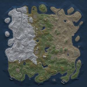 Thumbnail Rust Map: Procedural Map, Size: 4800, Seed: 194421097, 17 Monuments