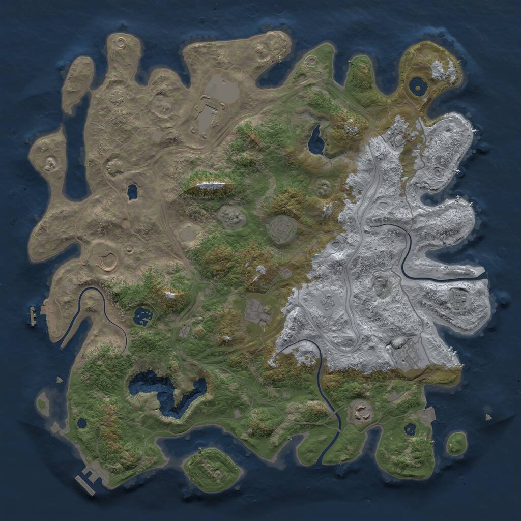 Rust Map: Procedural Map, Size: 4250, Seed: 19511, 15 Monuments