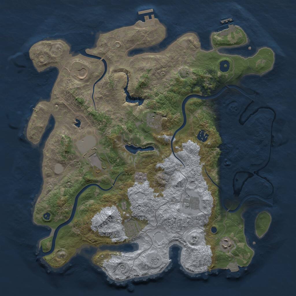 Rust Map: Procedural Map, Size: 4000, Seed: 1522191925, 14 Monuments