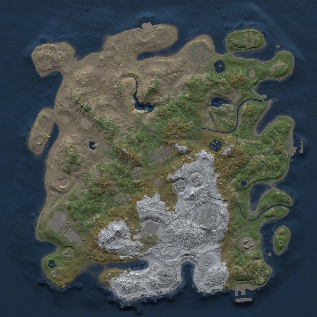 Rust Map: Procedural Map, Size: 4000, Seed: 1522191925, 15 Monuments