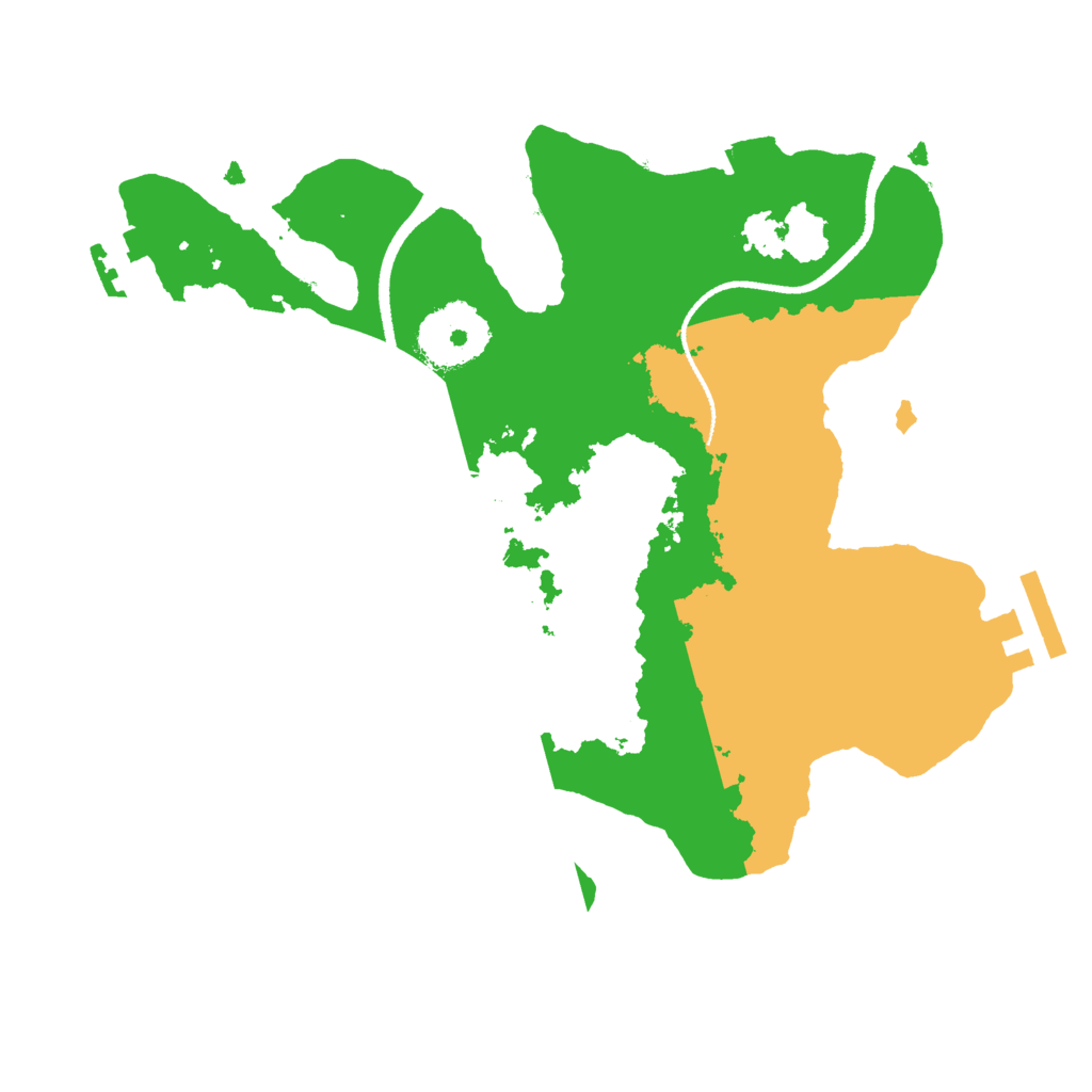 Biome Rust Map: Procedural Map, Size: 2500, Seed: 43142