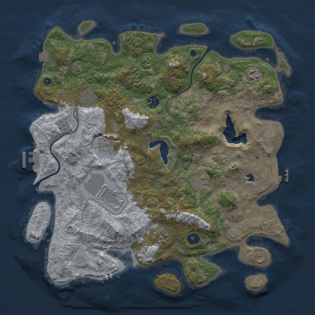 Rust Map: Procedural Map, Size: 4000, Seed: 1765624682, 14 Monuments