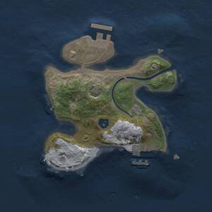 Thumbnail Rust Map: Procedural Map, Size: 1999, Seed: 1895954846, 4 Monuments