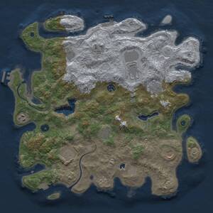 Thumbnail Rust Map: Procedural Map, Size: 4000, Seed: 526958608, 15 Monuments