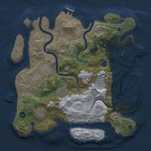 Thumbnail Rust Map: Procedural Map, Size: 3500, Seed: 1366702604, 14 Monuments