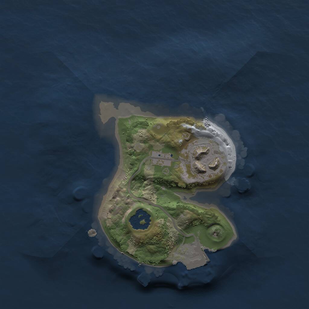 Rust Map: Procedural Map, Size: 1500, Seed: 132432, 2 Monuments