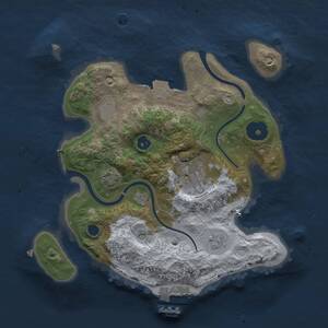 Thumbnail Rust Map: Procedural Map, Size: 2400, Seed: 1354008681, 6 Monuments