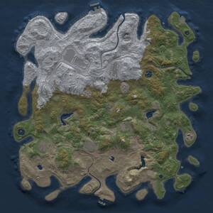 Thumbnail Rust Map: Procedural Map, Size: 4500, Seed: 59531, 15 Monuments