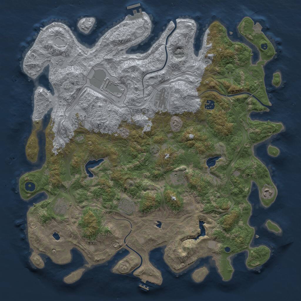 Rust Map: Procedural Map, Size: 4500, Seed: 59531, 15 Monuments