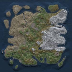 Thumbnail Rust Map: Procedural Map, Size: 3750, Seed: 967024769, 14 Monuments