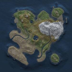 Thumbnail Rust Map: Procedural Map, Size: 2250, Seed: 704511577, 4 Monuments