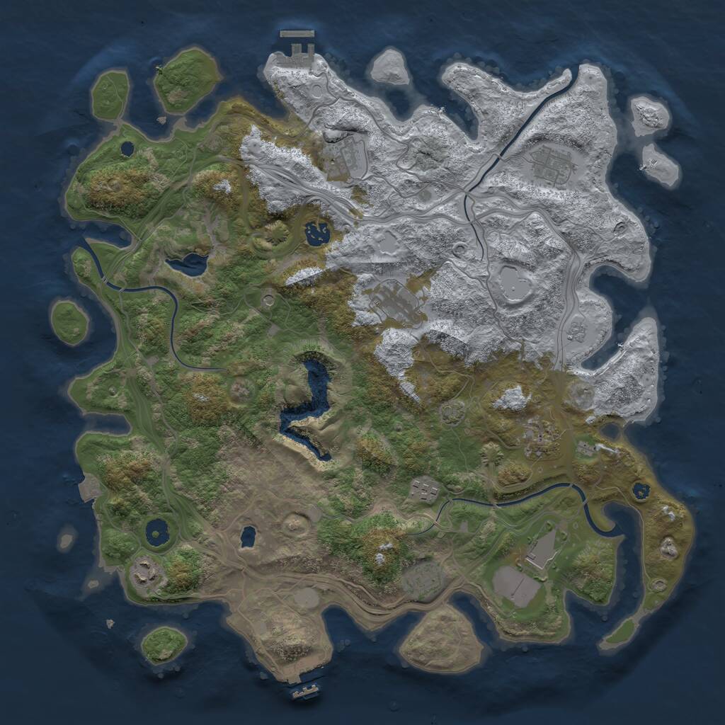 Rust Map: Procedural Map, Size: 4250, Seed: 87779332, 15 Monuments
