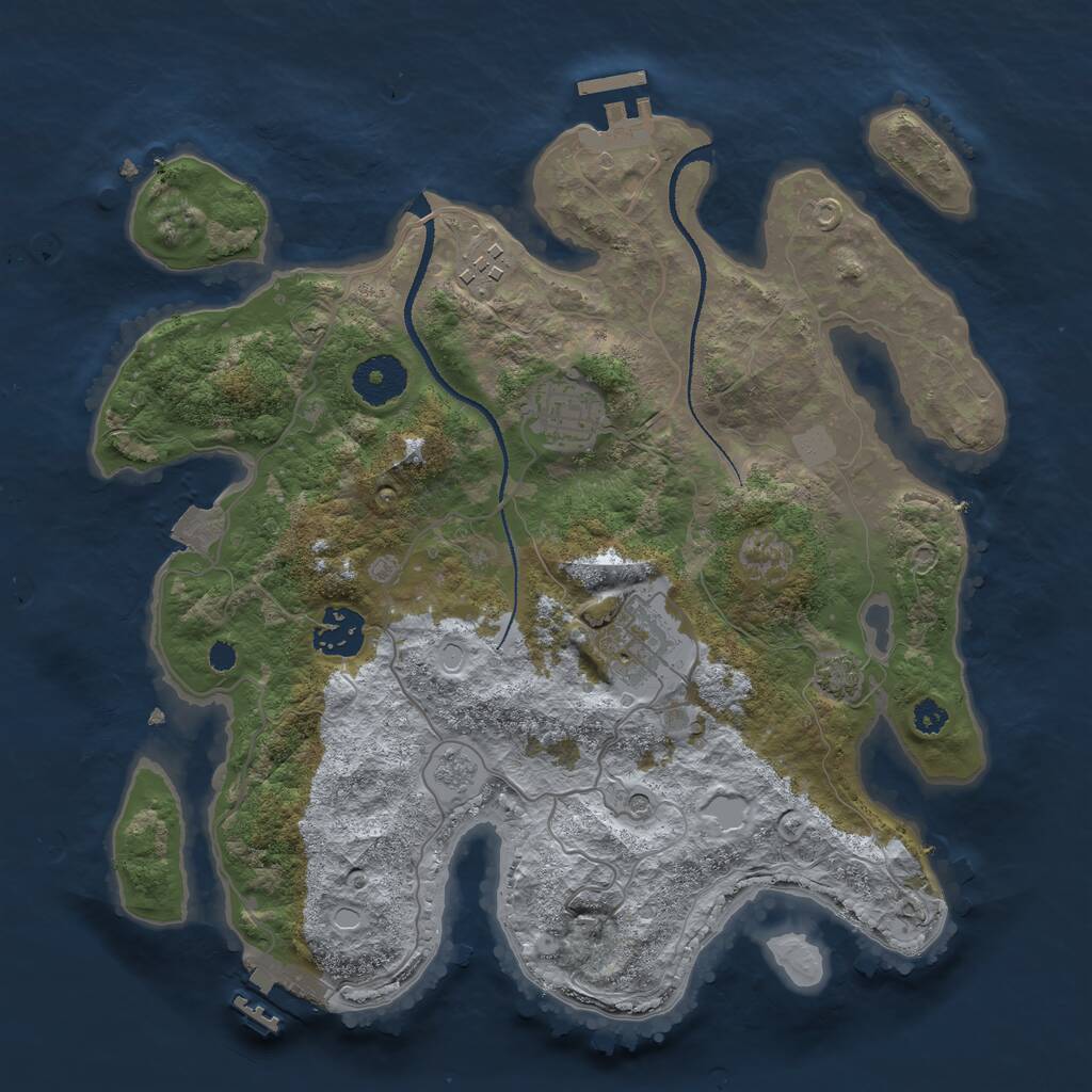 Rust Map: Procedural Map, Size: 3210, Seed: 978203, 10 Monuments