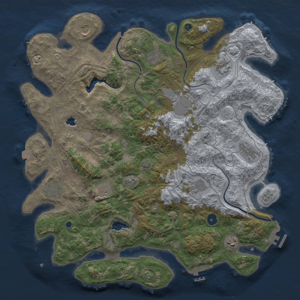 Rust Map: Procedural Map, Size: 4250, Seed: 1773410647, 16 Monuments