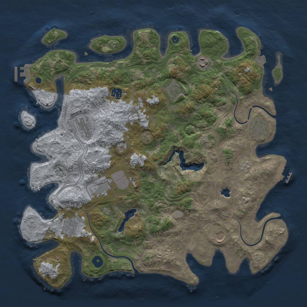 Rust Map: Procedural Map, Size: 4250, Seed: 1761702594, 15 Monuments