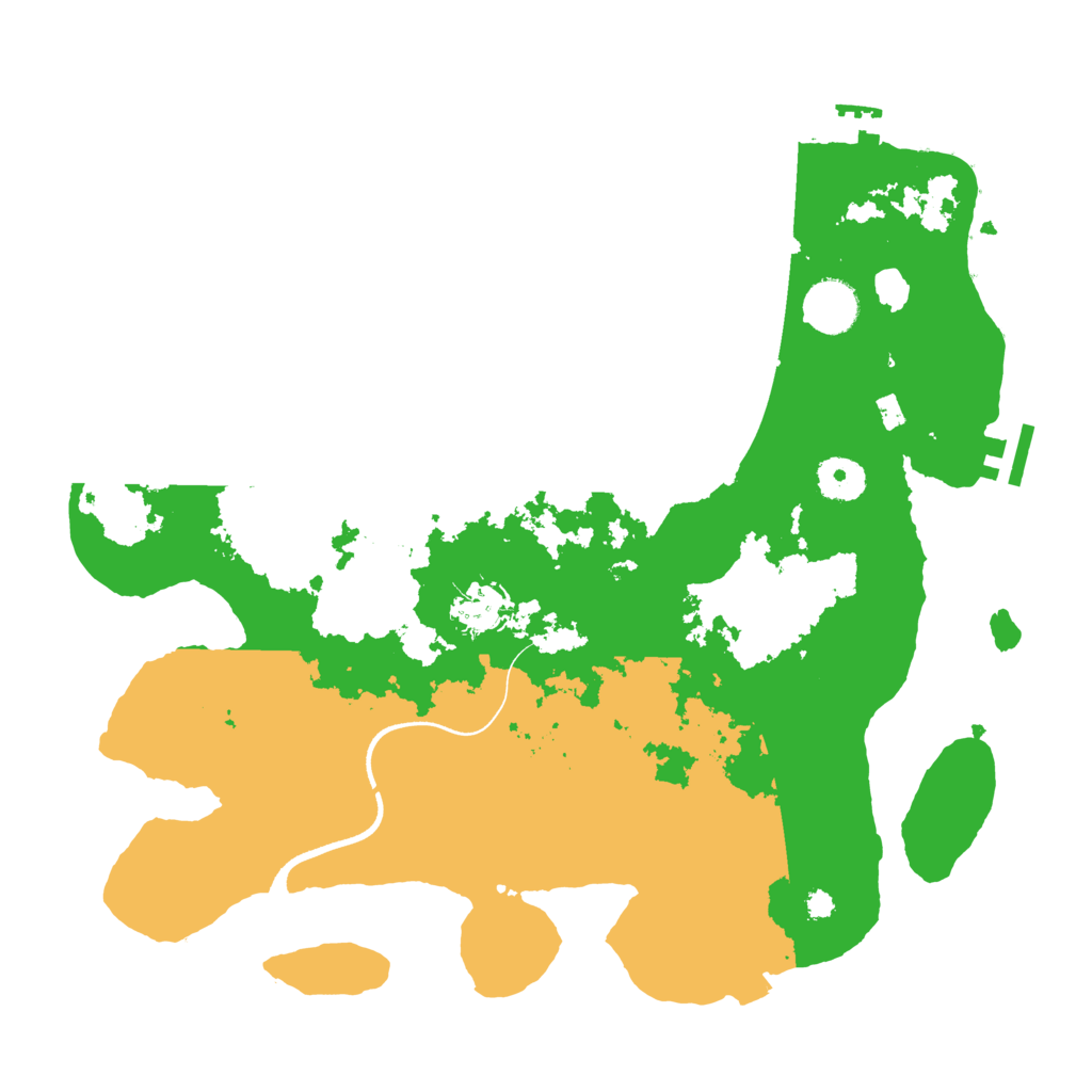 Biome Rust Map: Procedural Map, Size: 3550, Seed: 826152593