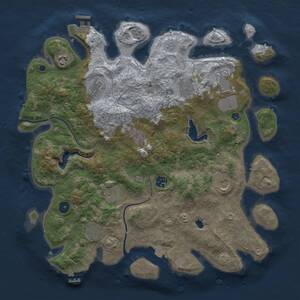 Thumbnail Rust Map: Procedural Map, Size: 4000, Seed: 34475, 16 Monuments