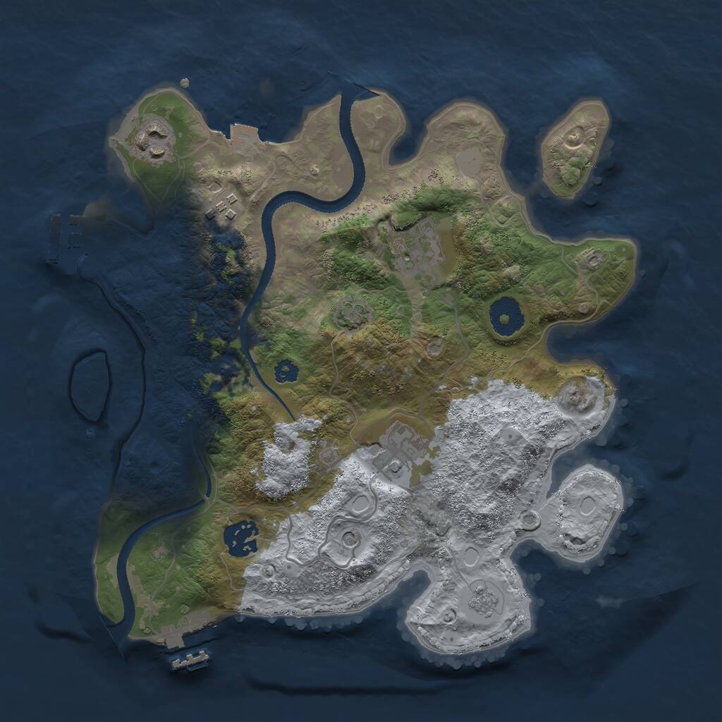 Rust Map: Procedural Map, Size: 2999, Seed: 592841, 11 Monuments