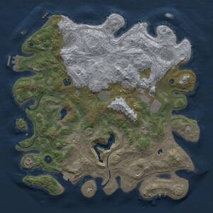 Thumbnail Rust Map: Procedural Map, Size: 4250, Seed: 22420, 15 Monuments