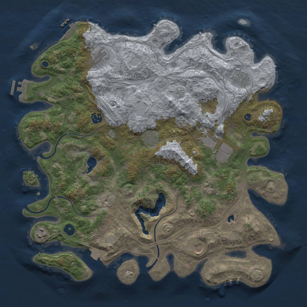 Rust Map: Procedural Map, Size: 4250, Seed: 22420, 15 Monuments