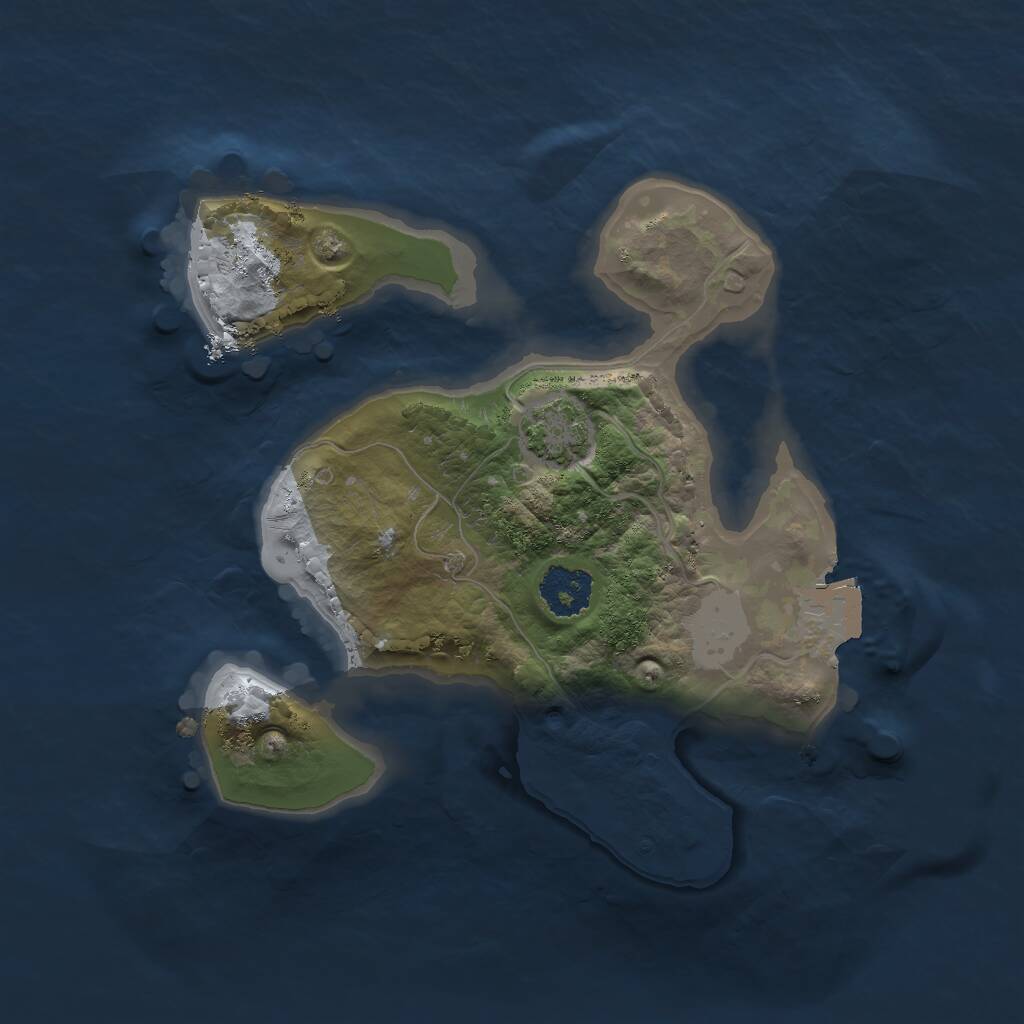 Rust Map: Procedural Map, Size: 2000, Seed: 242014508, 2 Monuments