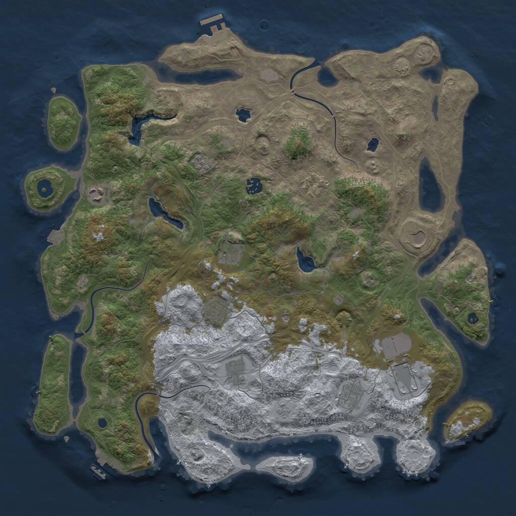 Rust Map: Procedural Map, Size: 4525, Seed: 567678, 16 Monuments