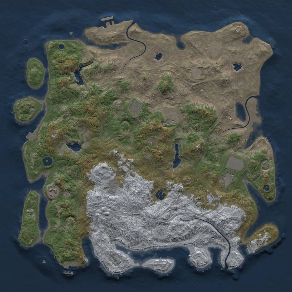 Rust Map: Procedural Map, Size: 4600, Seed: 567678, 15 Monuments