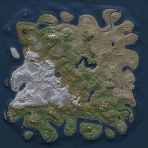 Thumbnail Rust Map: Procedural Map, Size: 4250, Seed: 1187921189, 15 Monuments