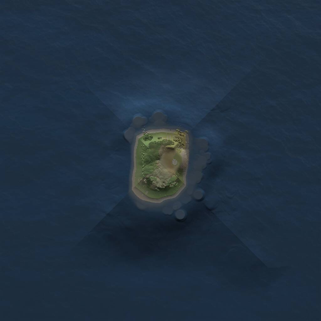 Rust Map: Procedural Map, Size: 1000, Seed: 1462792556, 1 Monuments