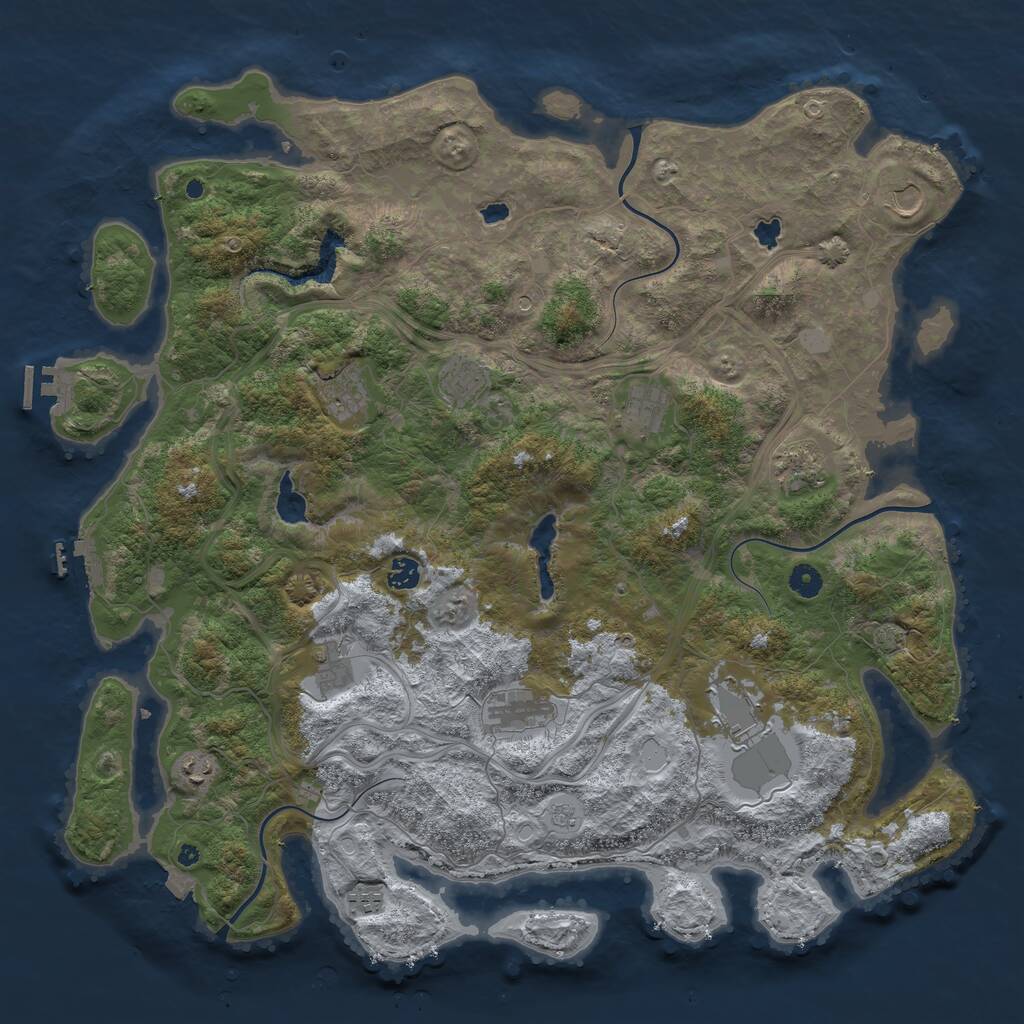 Rust Map: Procedural Map, Size: 4700, Seed: 567678, 17 Monuments