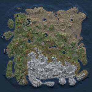 Thumbnail Rust Map: Procedural Map, Size: 4650, Seed: 567678, 16 Monuments