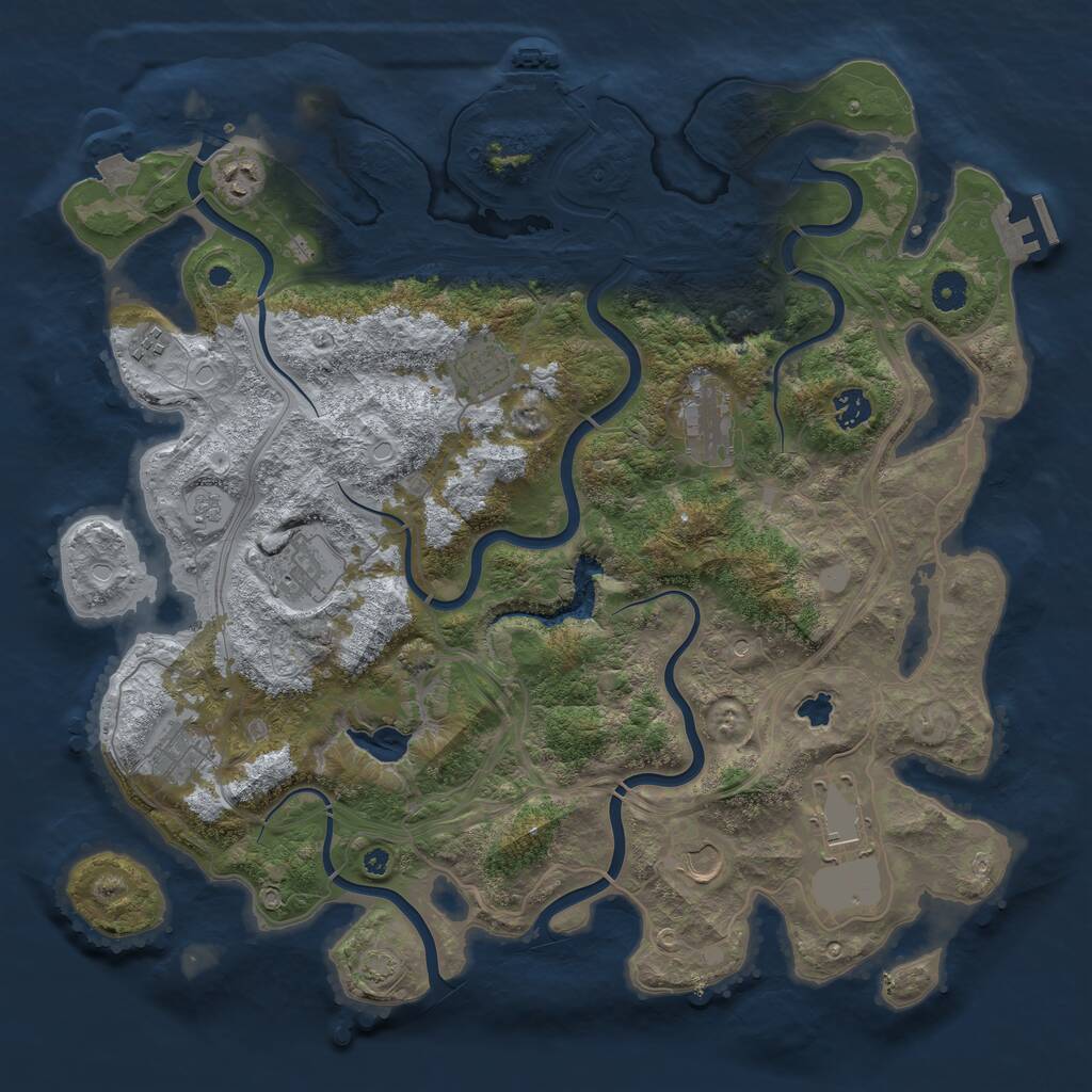 Rust Map: Procedural Map, Size: 4250, Seed: 155, 15 Monuments