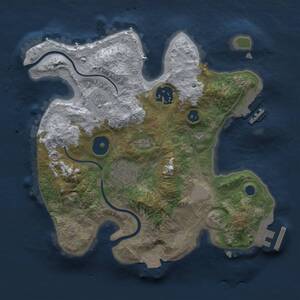 Thumbnail Rust Map: Procedural Map, Size: 2500, Seed: 1506199112, 7 Monuments