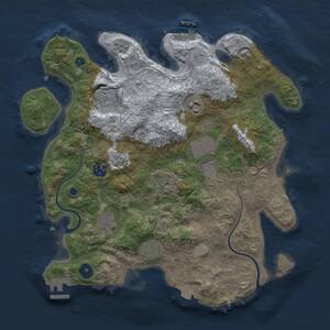 Thumbnail Rust Map: Procedural Map, Size: 3500, Seed: 789410932, 13 Monuments