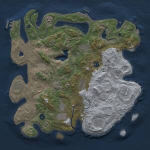 Thumbnail Rust Map: Procedural Map, Size: 4000, Seed: 13523, 15 Monuments