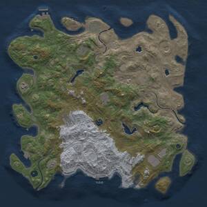 Thumbnail Rust Map: Procedural Map, Size: 4500, Seed: 1618336417, 17 Monuments