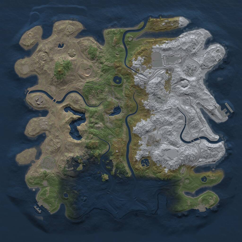 Rust Map: Procedural Map, Size: 4250, Seed: 157, 15 Monuments