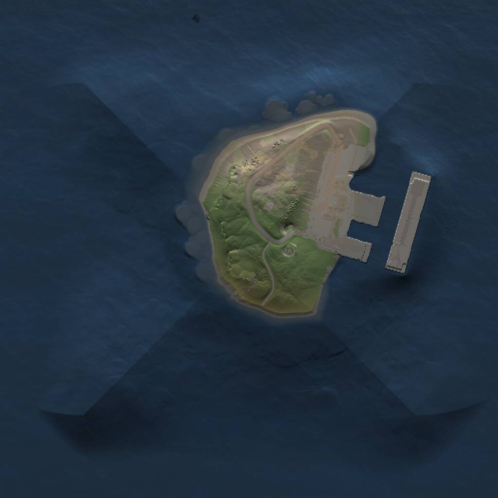 Rust Map: Procedural Map, Size: 1000, Seed: 1976247200, 2 Monuments