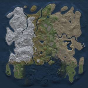 Thumbnail Rust Map: Procedural Map, Size: 4750, Seed: 263726502, 16 Monuments