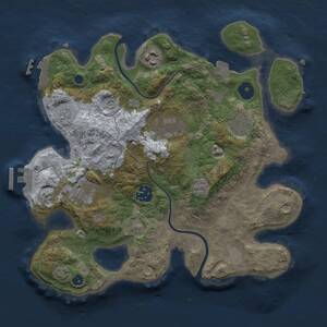 Thumbnail Rust Map: Procedural Map, Size: 3000, Seed: 930919513, 12 Monuments