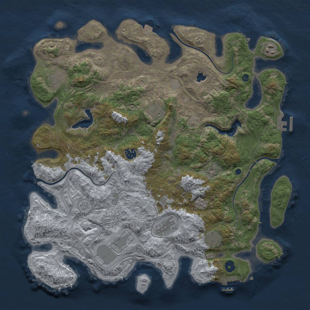 Rust Map: Procedural Map, Size: 4250, Seed: 1463206109, 14 Monuments