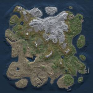 Thumbnail Rust Map: Procedural Map, Size: 4000, Seed: 1859668818, 16 Monuments