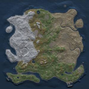 Thumbnail Rust Map: Procedural Map, Size: 3990, Seed: 1441133105, 17 Monuments