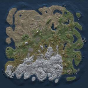 Thumbnail Rust Map: Procedural Map, Size: 4500, Seed: 1487243894, 17 Monuments